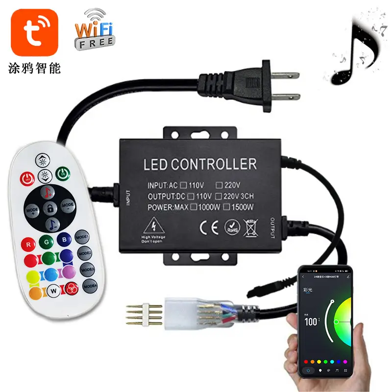 25 Key RGB Light Controller with WiFi Remote 220V - Image 5