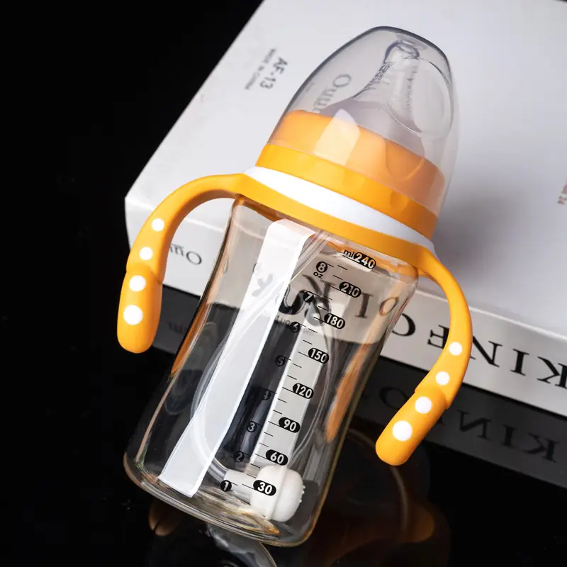 Baby Bottle Ppsu Wide Diameter Newborn Infant Anti-Flatulence Resistant Straw Silicone Spout Water Cup Ppsu Straw Type