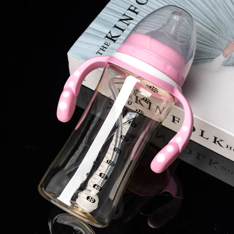Baby Bottle Ppsu Wide Diameter Newborn Infant Anti-Flatulence Resistant Straw Silicone Spout Water Cup Ppsu Straw Type