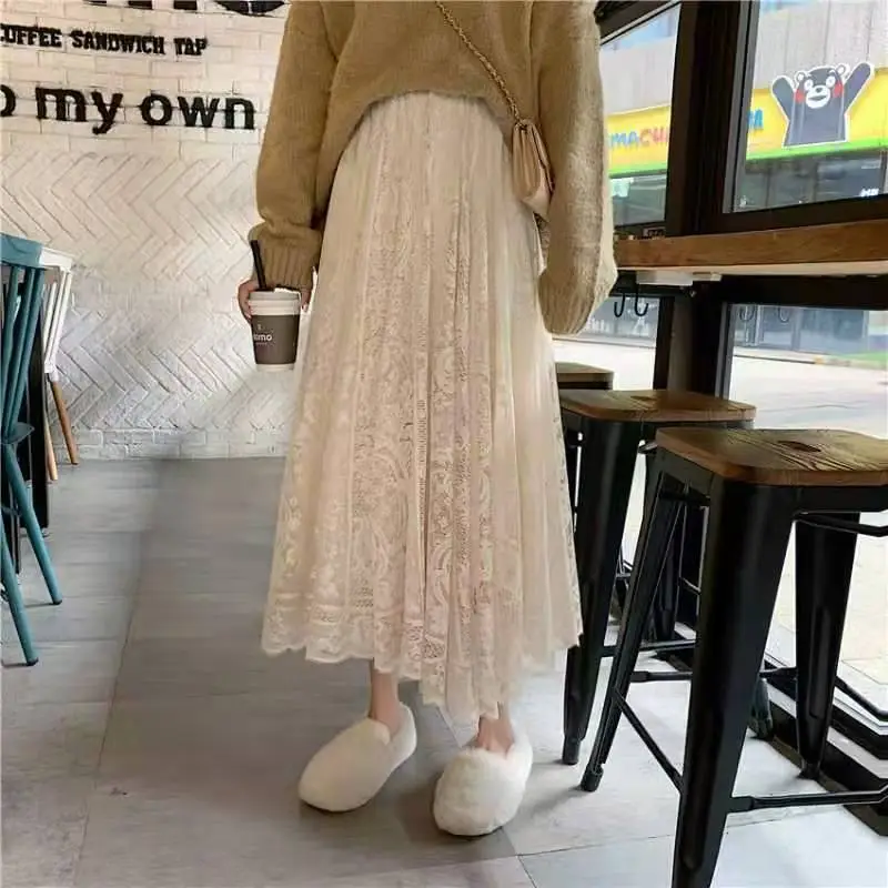 Autumn Lace Skirt Women High Waist Slimming - Image 5