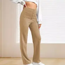 Women Loose Nine Point Jogger Pants Grey Green — feature 23