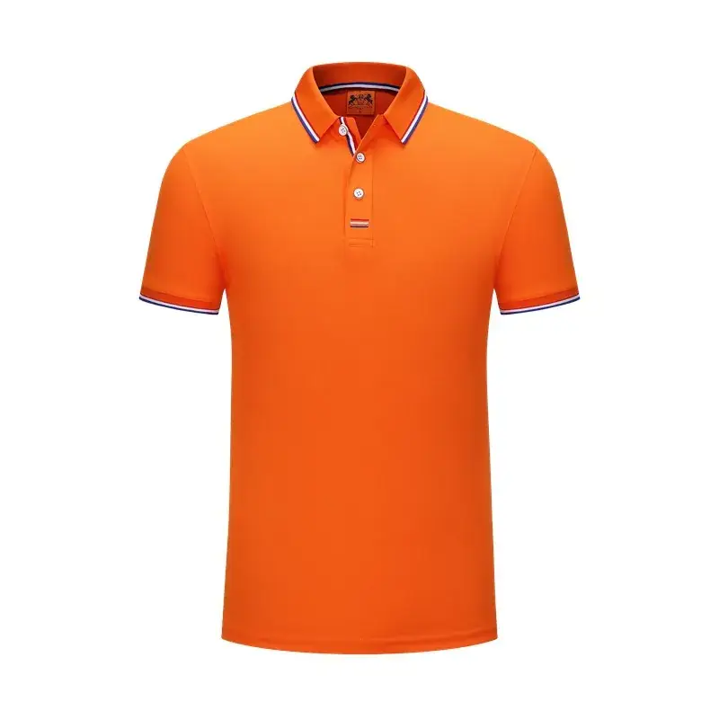 Orange Polo T-Shirt Short Sleeve Workwear Logo