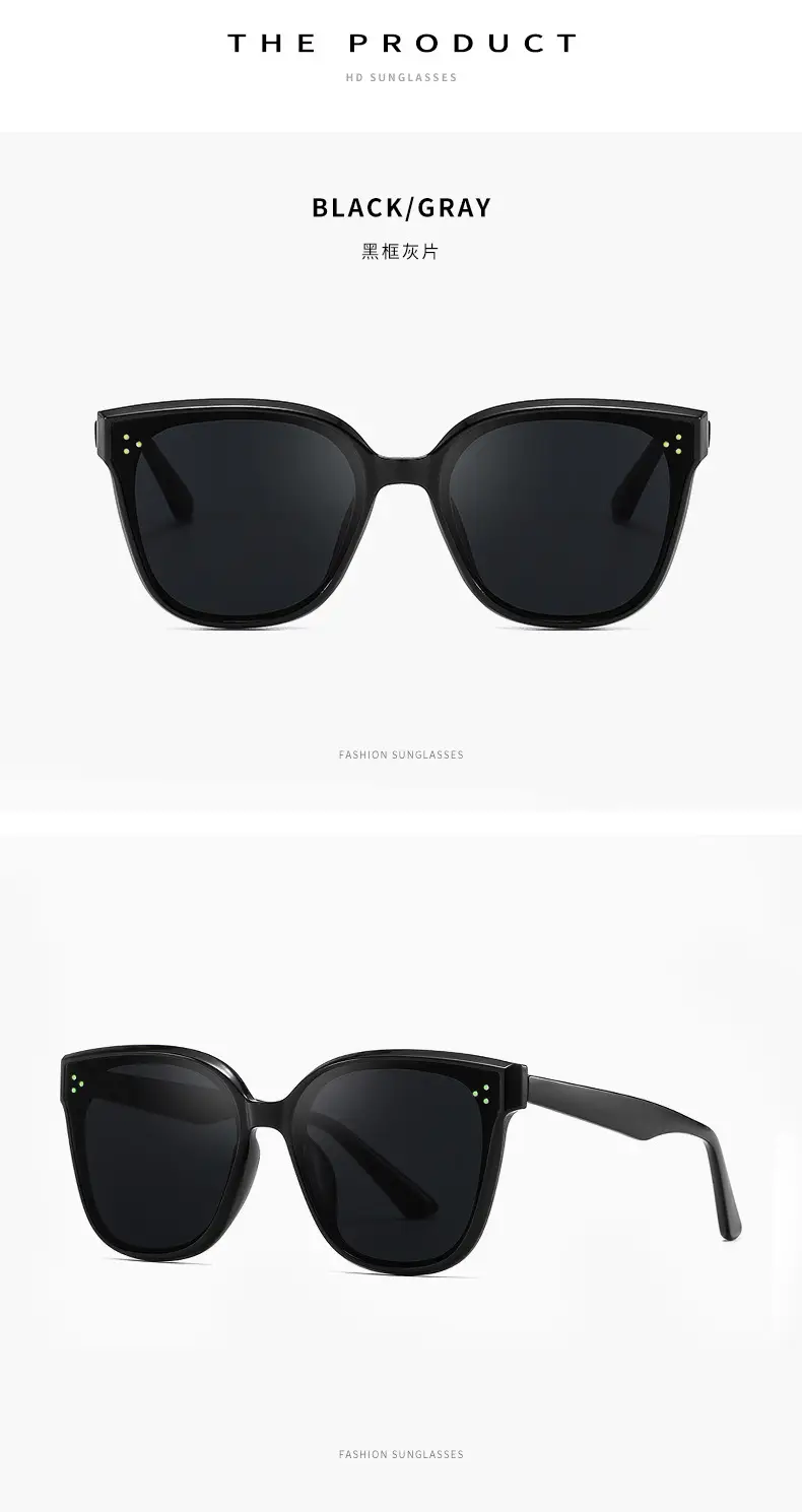 Unisex Anti-UV Square Sunglasses Black Polarized — feature 19