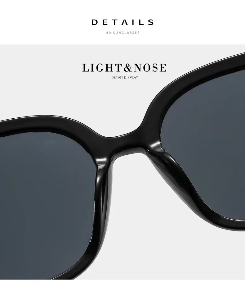 Unisex Anti-UV Square Sunglasses Black Polarized — feature 23