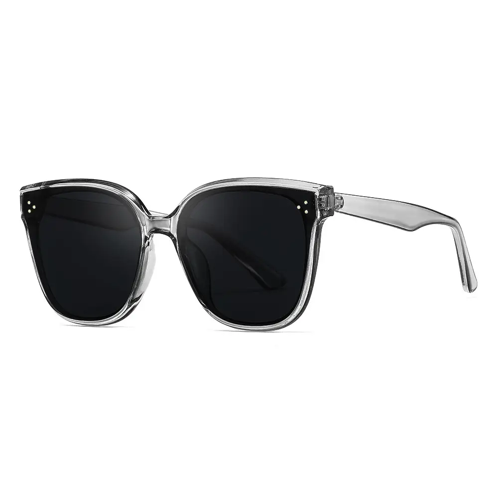 Unisex Anti-UV Square Sunglasses Black Polarized - Image 2