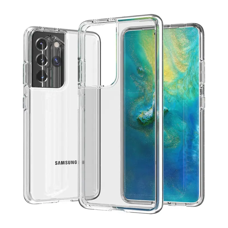 Samsung S21 Ultra Transparent Glitter Protective Case - Image 5
