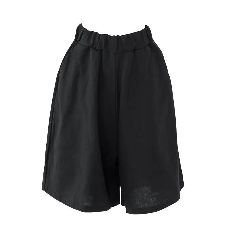 Women Cotton Linen Cropped Shorts Plus Size Hot Summer - Image 2