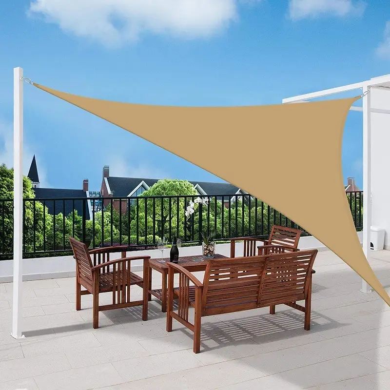 Cross-Border Hot Selling Sunshade Sail Multi-Size Garden Waterproof and Anti-UV Polyester Oxford Cloth Triangle Awning - Image 2
