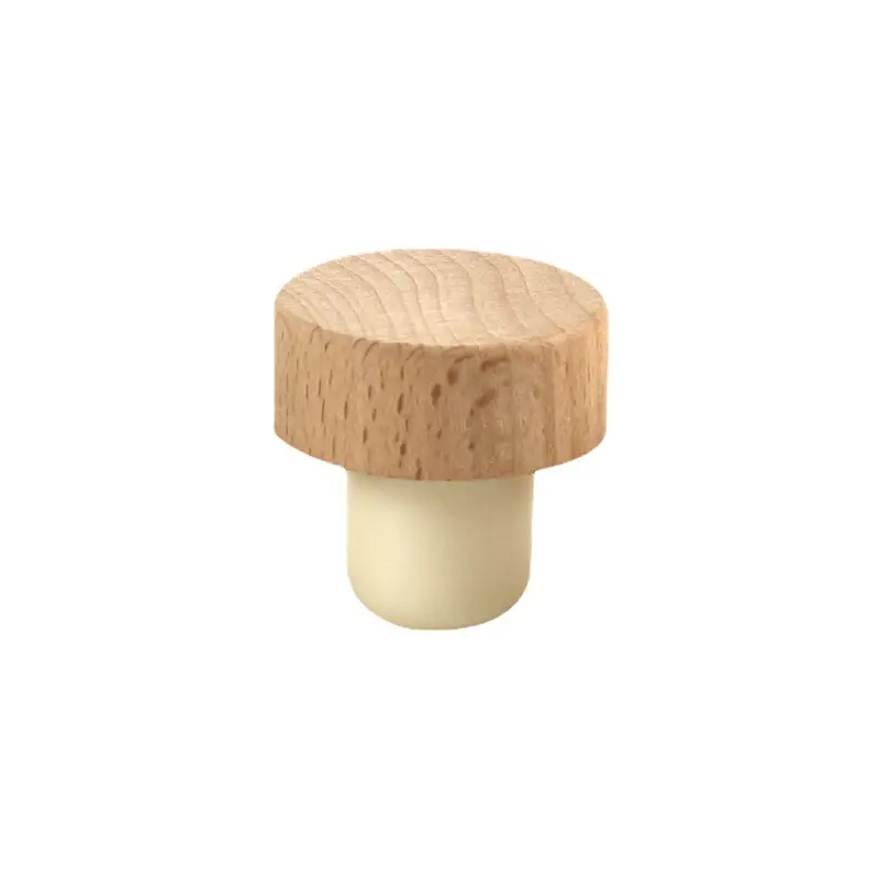 Wooden T-Shape Wine Bottle Stopper with Vacuum Seal - Image 10