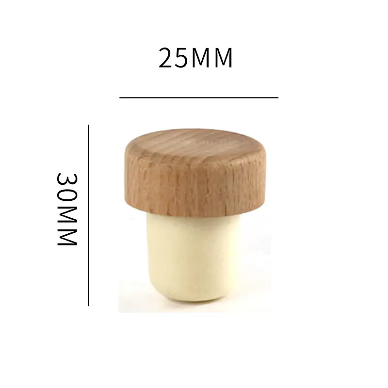 Wooden T-Shape Wine Bottle Stopper with Vacuum Seal - Image 4