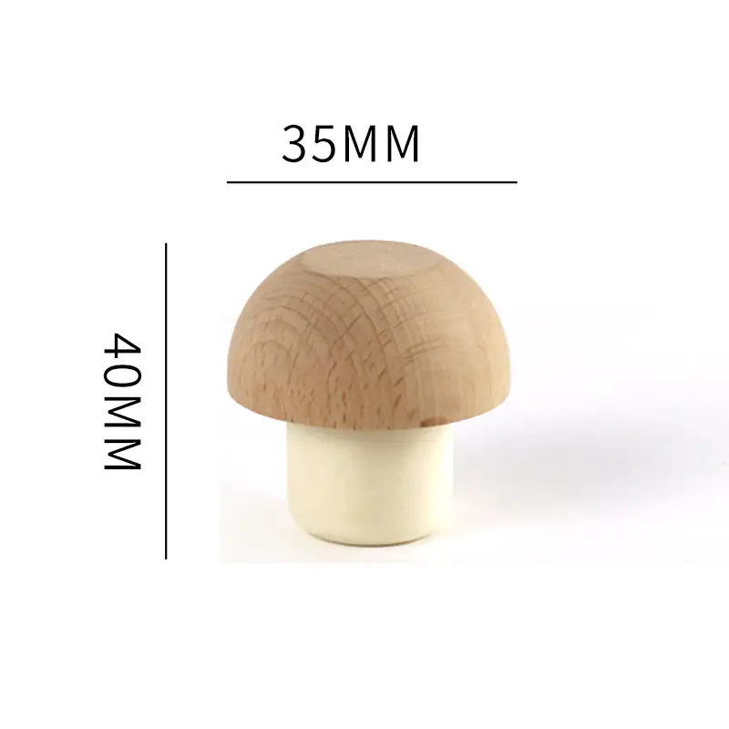 Wooden T-Shape Wine Bottle Stopper with Vacuum Seal - Image 2