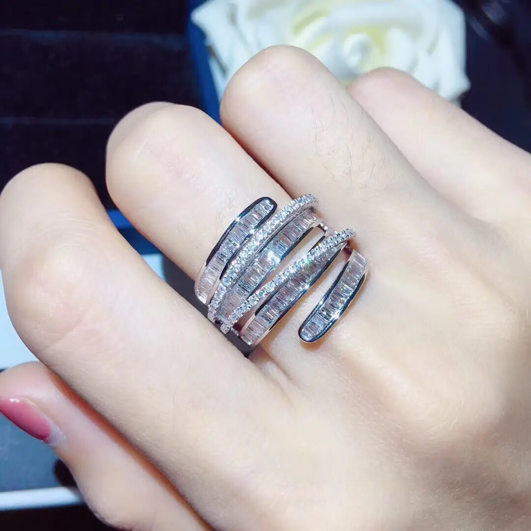 Full Diamond Zircon Rings for Women's Cockpit Party High-end Accessories - Image 5