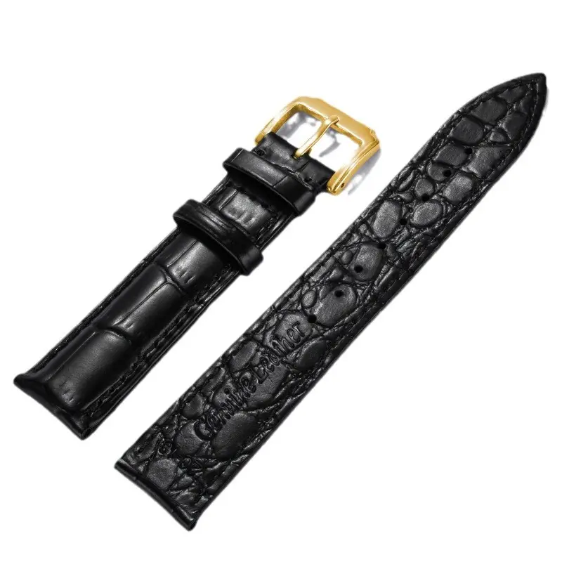 Crocleon Genuine Leather Watch Straps Black Brown