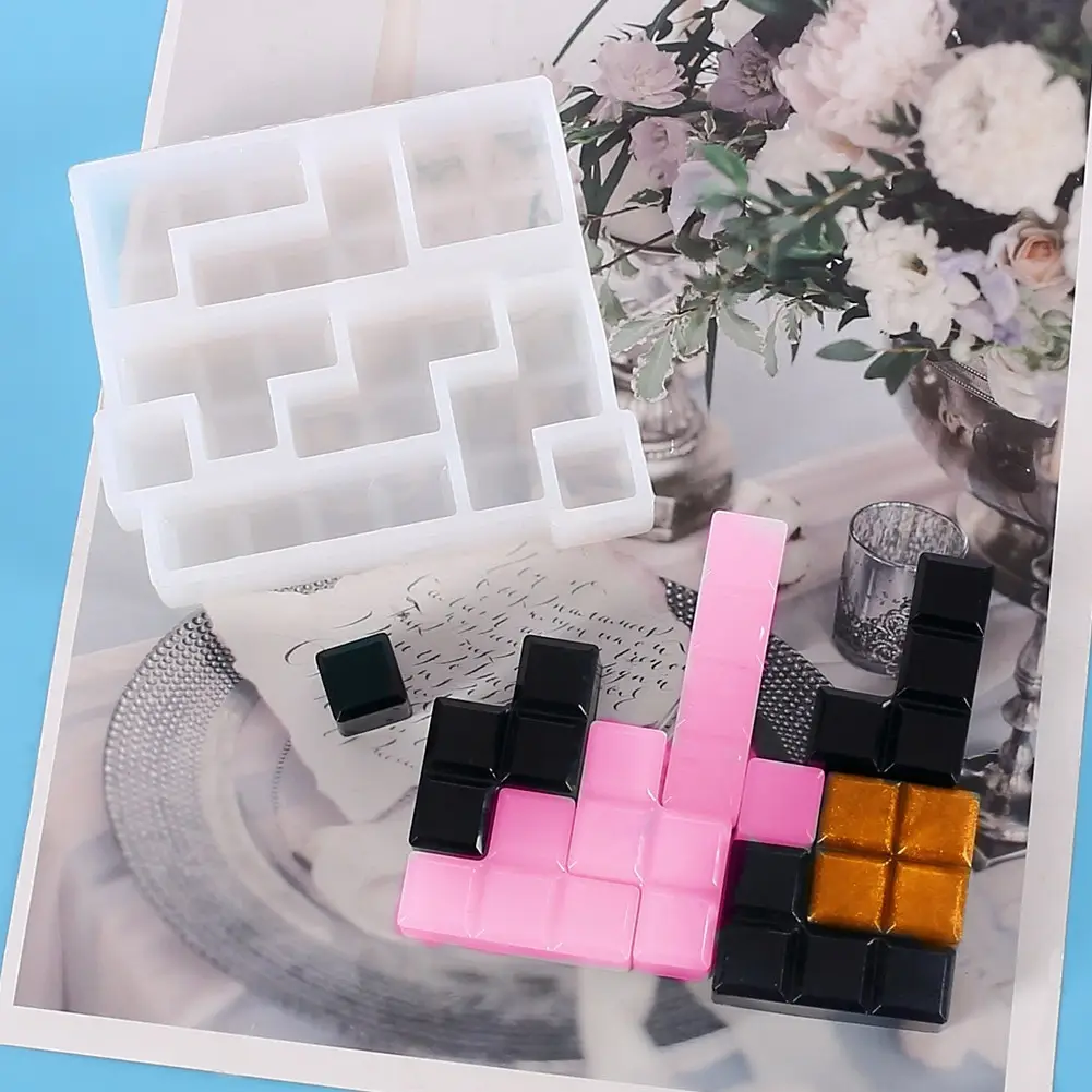 Crystal Drop Glue Mirror Tray Mold for DIY Jewelry - Image 6
