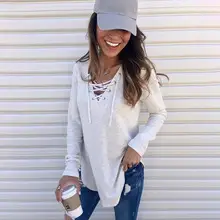 2024 V Neck Digital Printed Long Sleeve T-Shirt Women — feature 33