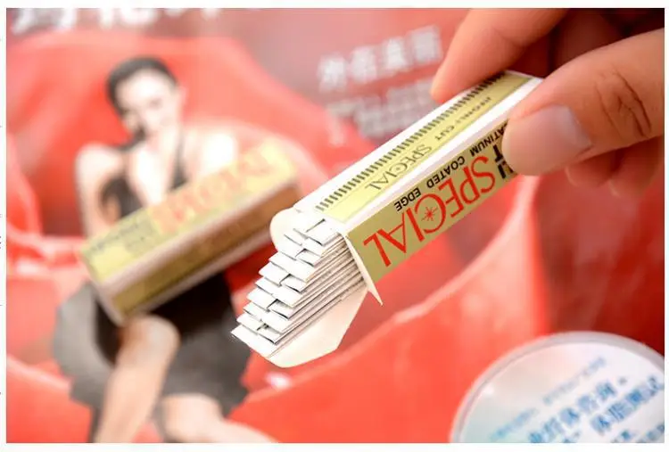Super Finely Cut Stainless Steel Eyebrow Trimming Blades 100 Pcs — feature 10