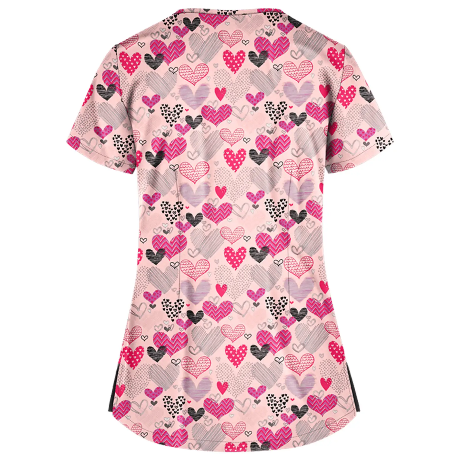 2021 Print Nurse T-Shirt for Women Grey Elephant Pattern - Image 8