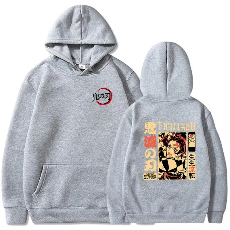 Cross-border Demon Slayer Hooded Sweatshirt Yellow - Image 4