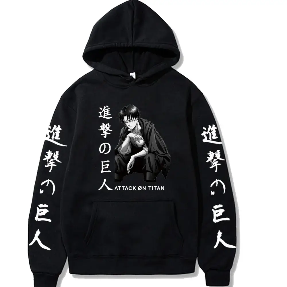 Men's Yellow Attack on Titan Hooded Sweatshirt - Image 5