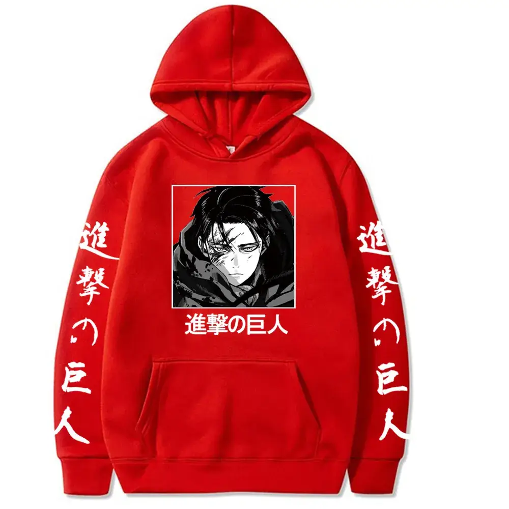 Men's Yellow Attack on Titan Hooded Sweatshirt - Image 15