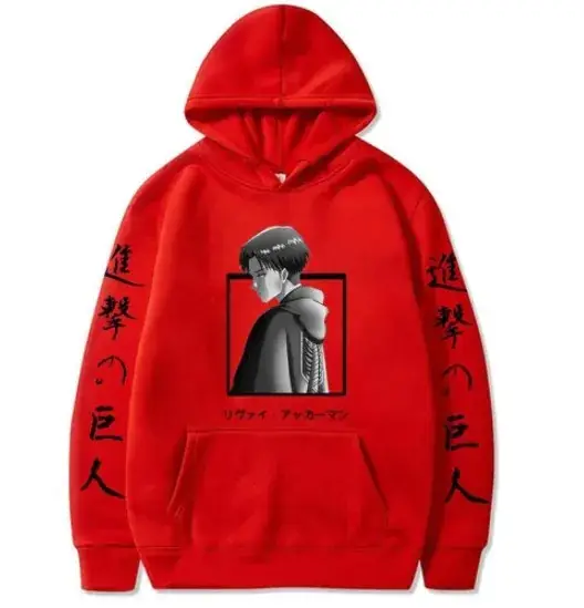 Men's Yellow Attack on Titan Hooded Sweatshirt - Image 19