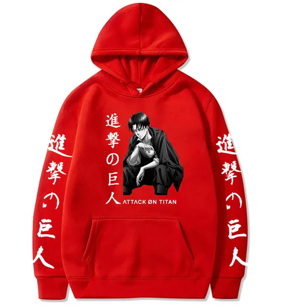 Men's Yellow Attack on Titan Hooded Sweatshirt - Image 3