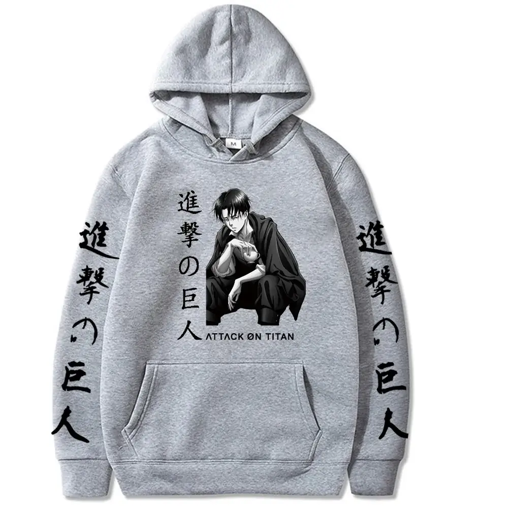 Men's Yellow Attack on Titan Hooded Sweatshirt - Image 4