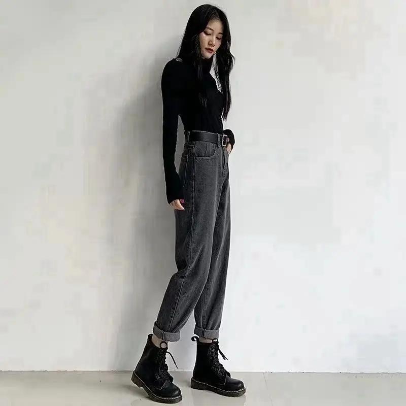 Women's High Waist Radish Jeans Autumn Winter 2020 - Image 6