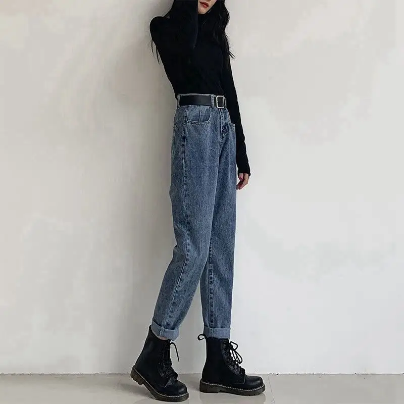 Women's High Waist Radish Jeans Autumn Winter 2020 - Image 7
