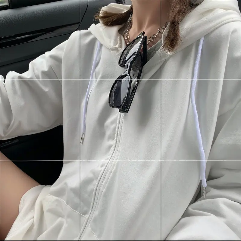 Women Hooded Sweatshirt Lazy Cardigan Jacket Set