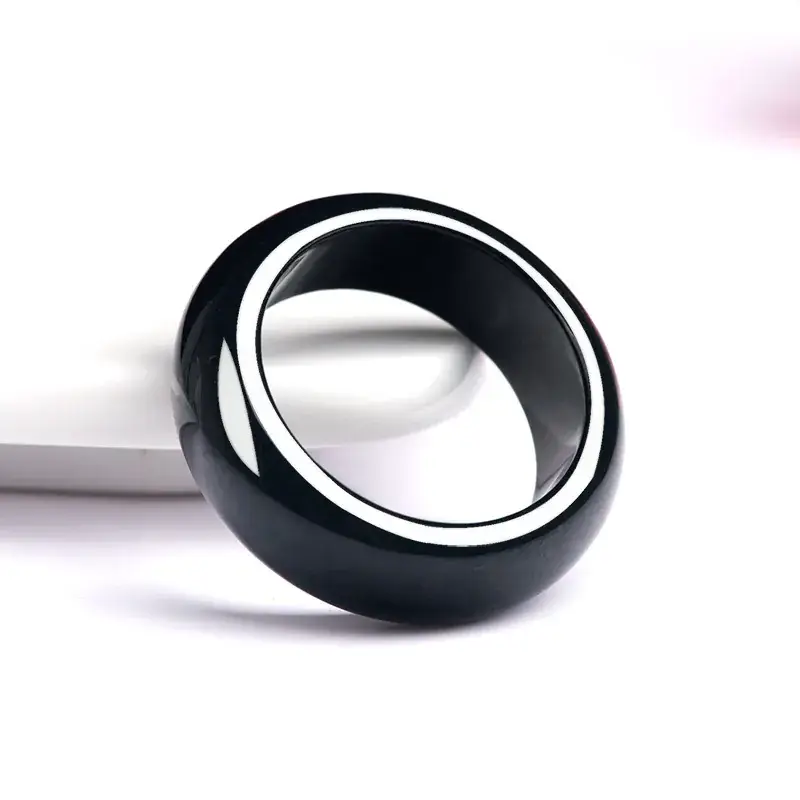 Jadeite Ink Jade Ring for Men Women Ice Jade Wholesale - Image 3