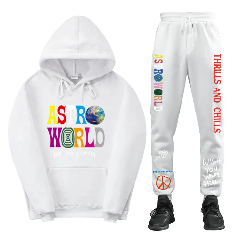 Men & Women Fleece Lined Hoodie Set Astroworld Graphic — feature 7