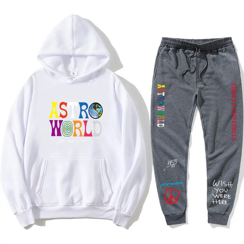Men & Women Fleece Lined Hoodie Set Astroworld Graphic - Image 22