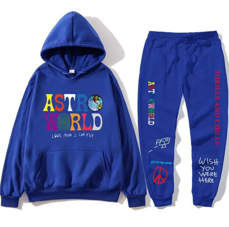 Men & Women Fleece Lined Hoodie Set Astroworld Graphic - Image 24