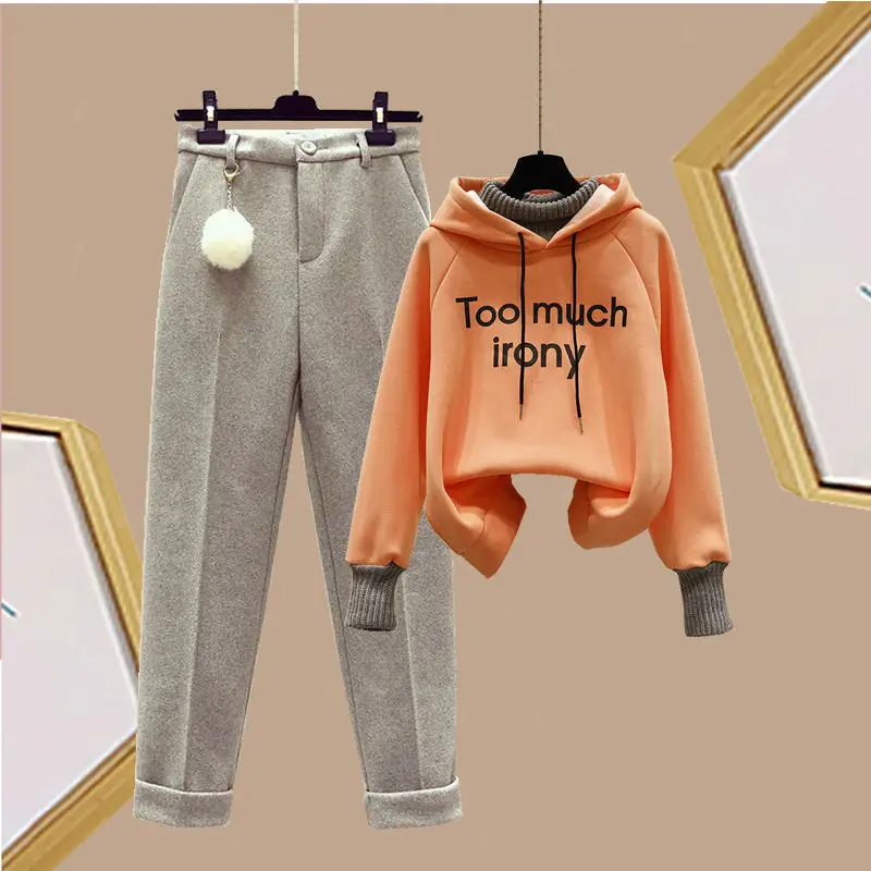 Spot Velvet Hoodie & Pants Set for Girls - Image 6