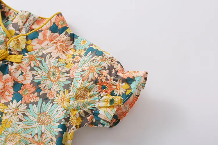 Baby Girls Floral Cheongsam Summer Dress - Image 4