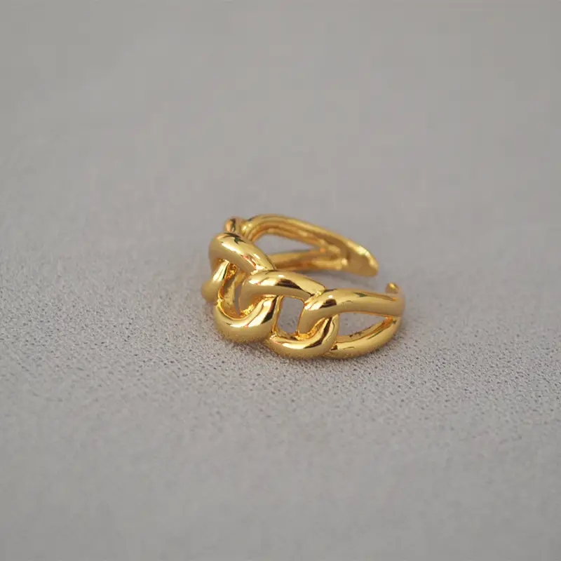 Golden Cold Style Open Finger Ring for Men - Image 3