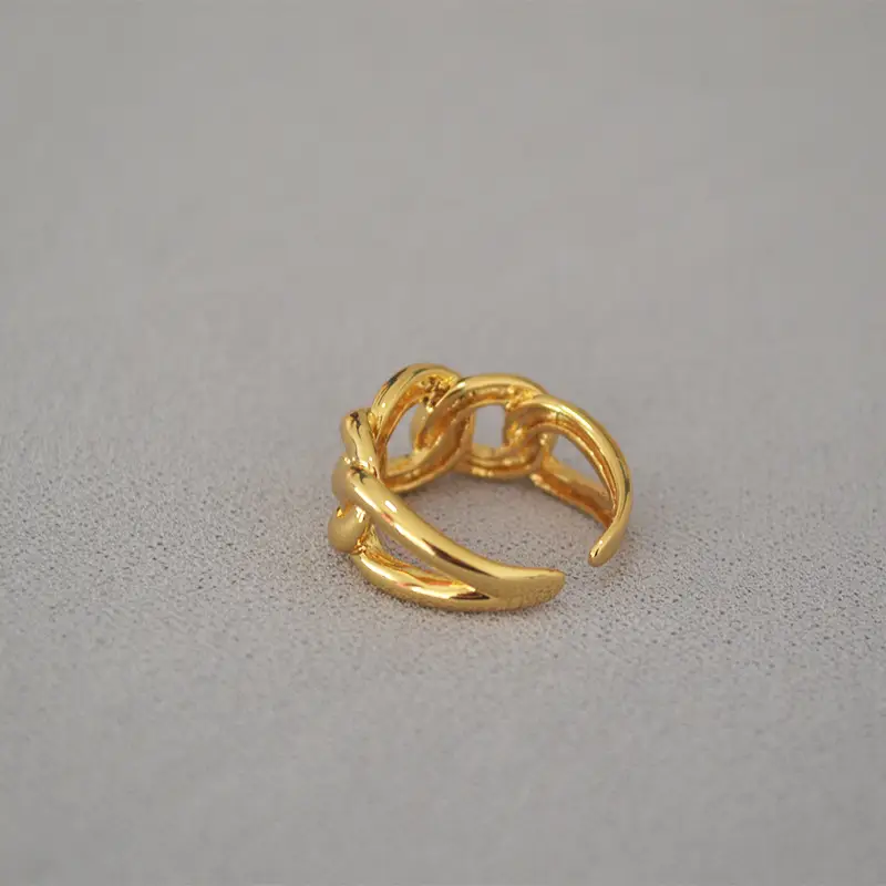 Golden Cold Style Open Finger Ring for Men - Image 4