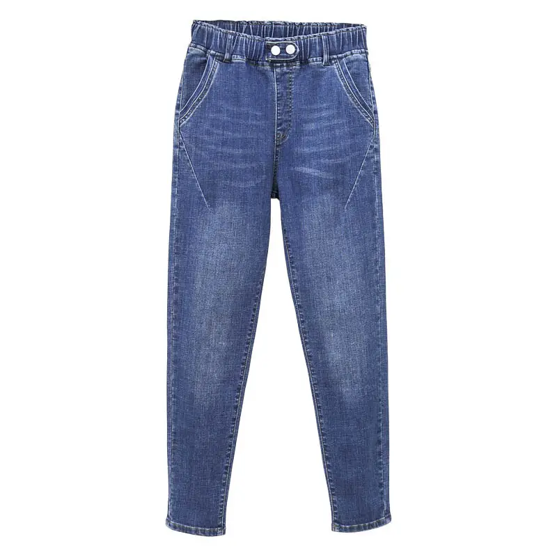 New Plus Size Elastic Jeans Women's High Waist Harlan Pants 200 Jin - Image 7