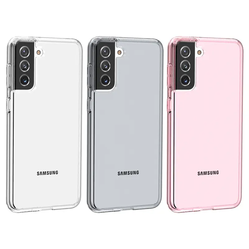 Transparent Phone Case for Samsung S21 Plus Drop Resistant Pink - Image 8
