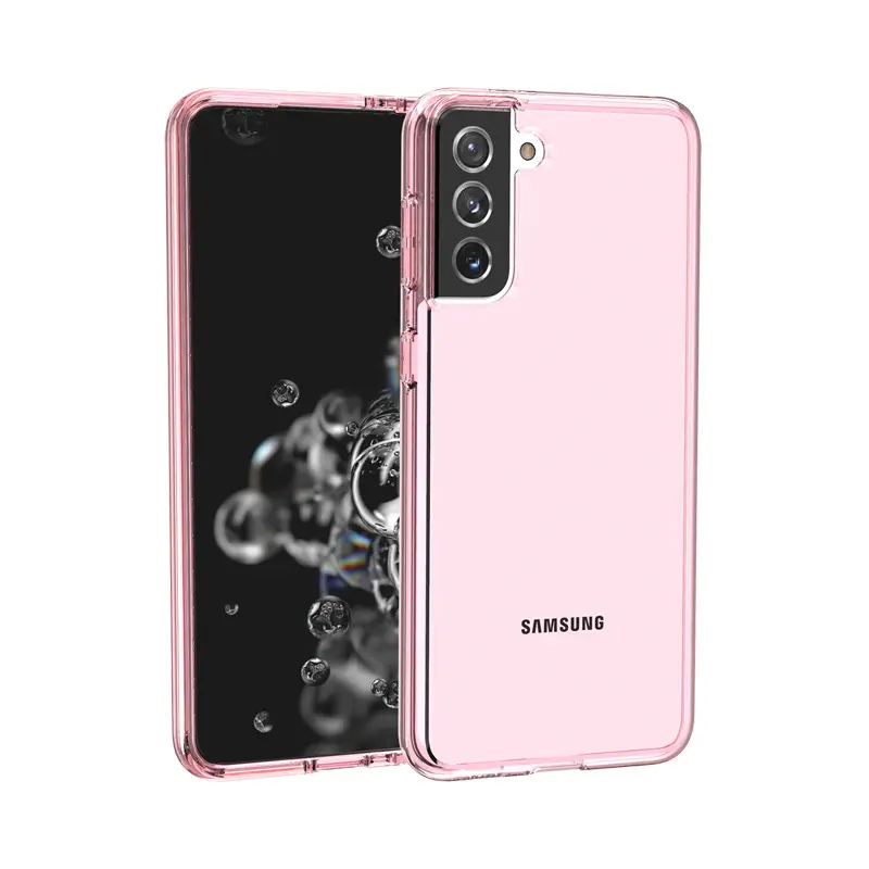Transparent Phone Case for Samsung S21 Plus Drop Resistant Pink - Image 11