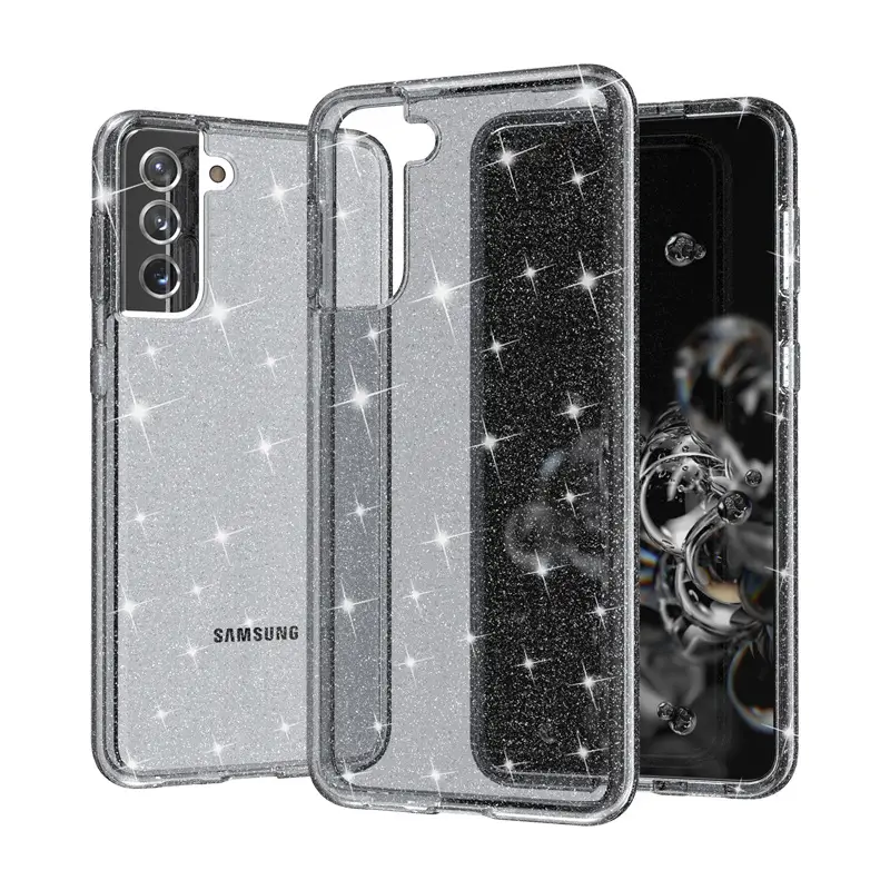 Transparent Phone Case for Samsung S21 Plus Drop Resistant Pink - Image 3