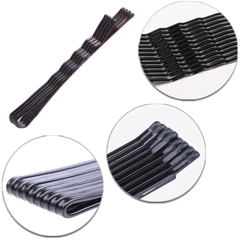 100 Pcs Black Hair Clips for Men Women