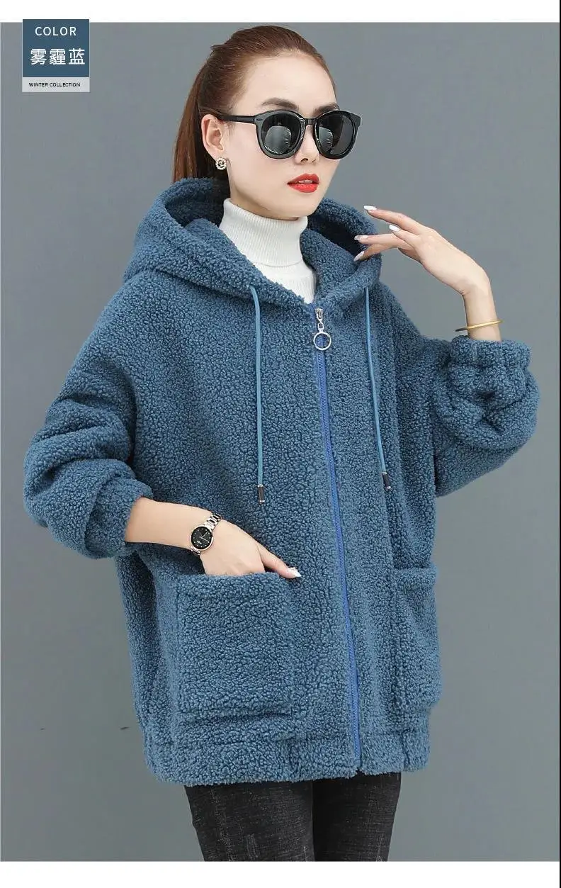Women's Purple Fleece Hoodie Zip-Up Cardigan — feature 12