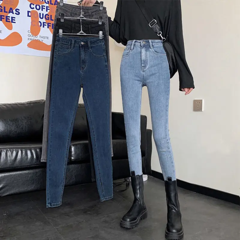 Women Skinny Jeans Fleece Lined Slim Fit 2020 - Image 5