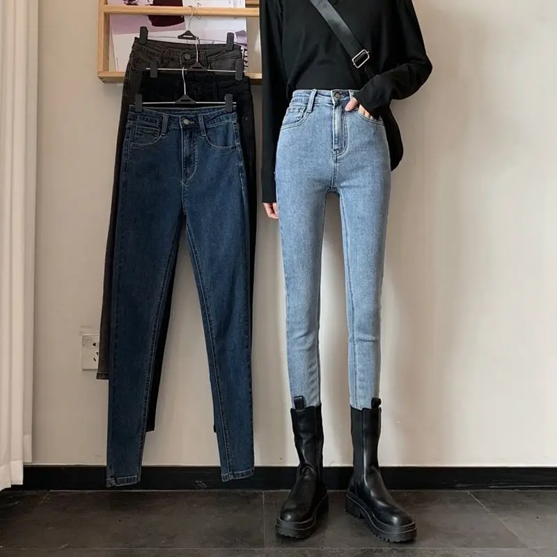 Women Skinny Jeans Fleece Lined Slim Fit 2020 - Image 6