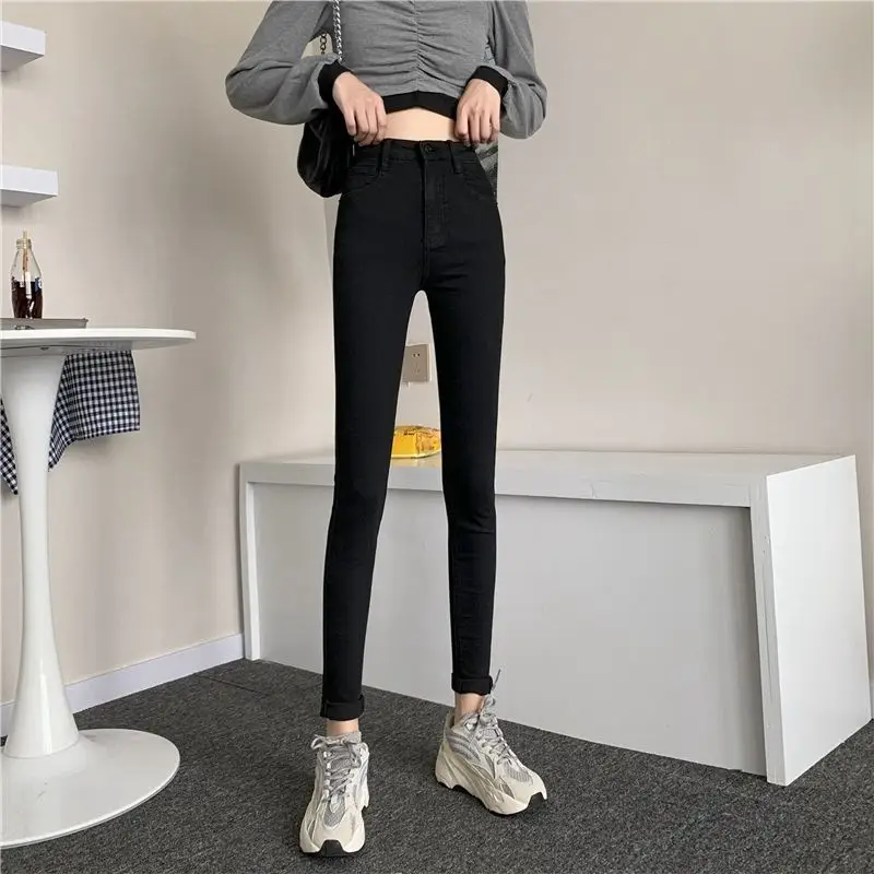 Women Skinny Jeans Fleece Lined Slim Fit 2020 - Image 7