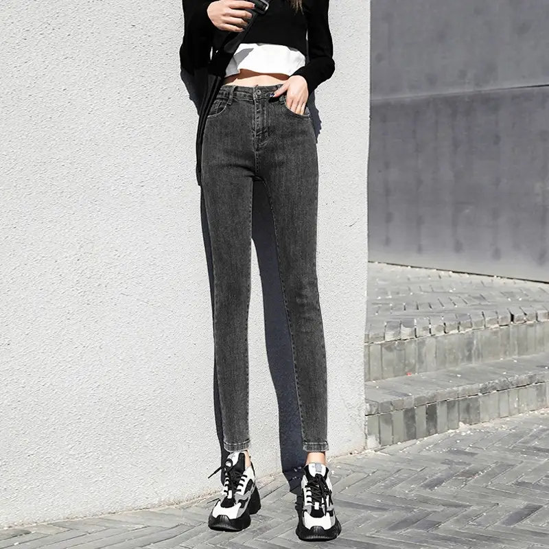 Women Skinny Jeans Fleece Lined Slim Fit 2020 - Image 4