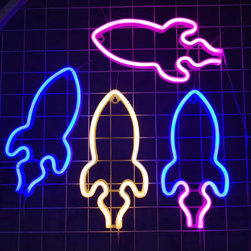 Led Planet Rocket Neon Light Wall Lantern - Image 20