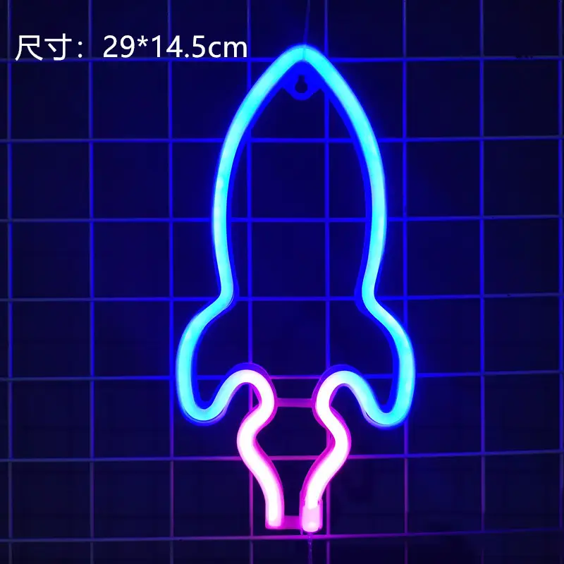 Led Planet Rocket Neon Light Wall Lantern - Image 12